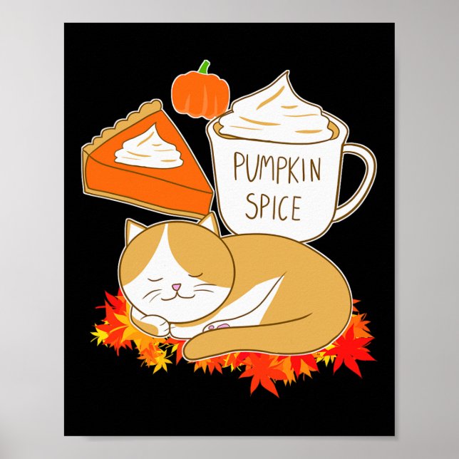 Pumpkin Spice Latte Poster (Vorne)
