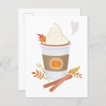 Pumpkin Spice Latte Postkarte