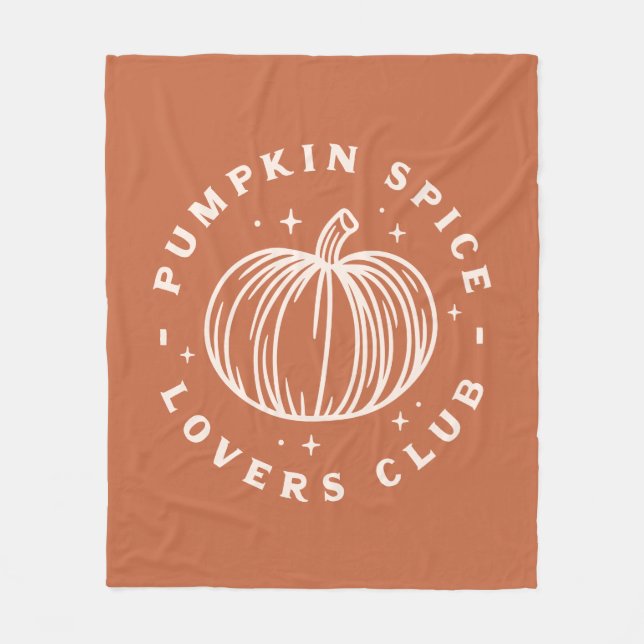 Pumpkin Spice Lovers Club Fleecedecke (Vorderseite)