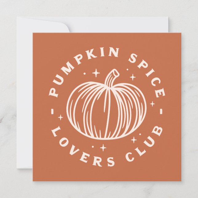 Pumpkin Spice Lovers Club Karte (Vorderseite)