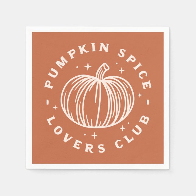 Pumpkin Spice Lovers Club Serviette (Vorderseite)