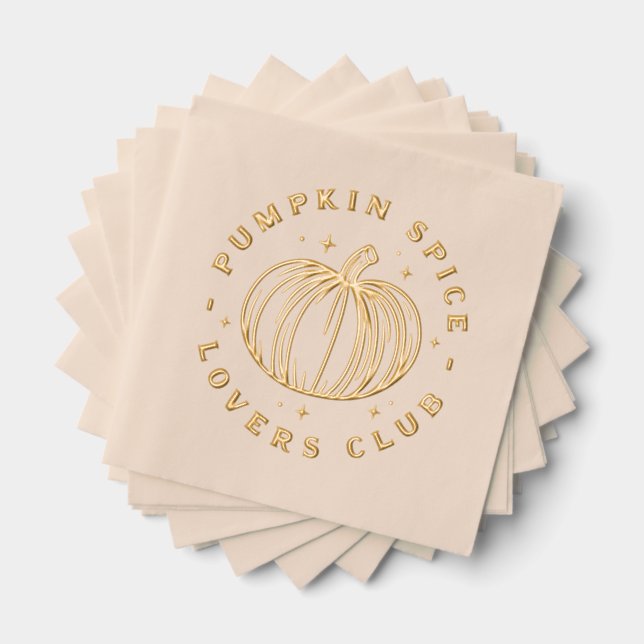 Pumpkin Spice Lovers Club Servietten Mit Folie (Insitu (Gestapelt))