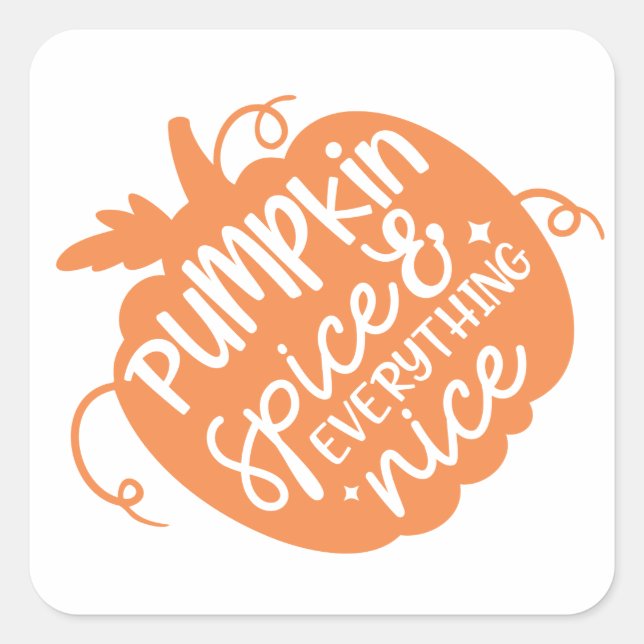 Pumpkin Spice Quadratischer Aufkleber (Vorderseite)