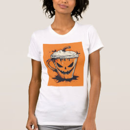 Pumpkin Spice Season – Cute Jack-O-Lantern Coffee  T-Shirt