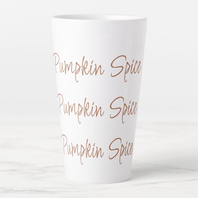 Pumpkin Spice Simple Stylish Script Typografy Milchtasse (Vorderseite)
