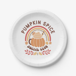 Pumpkin Spice Social Club – Süßer Herbst-PSL Pappteller