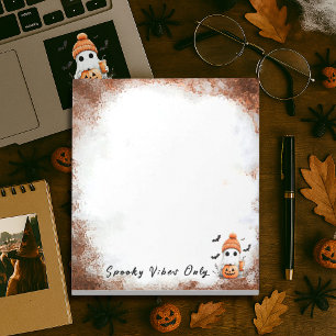 Pumpkin Spice Spooky Vibes Personalisiert Notizblock