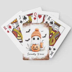 Pumpkin Spice Spooky Vibes Personalisiert Spielkarten