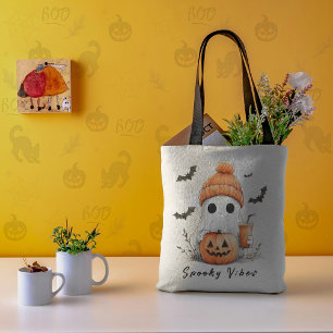 Pumpkin Spice Spooky Vibes Personalisiert Tasche