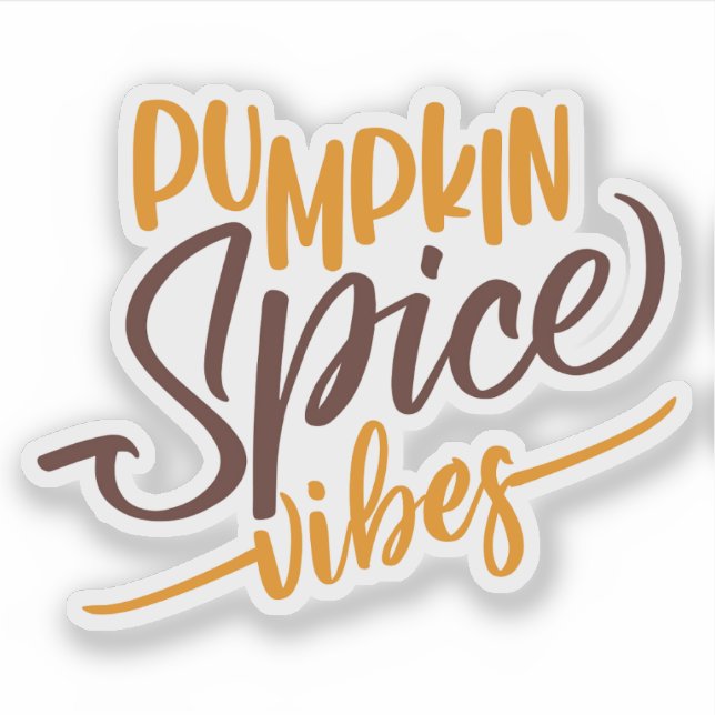 Pumpkin Spice Vibes Aufkleber (Vorderseite)
