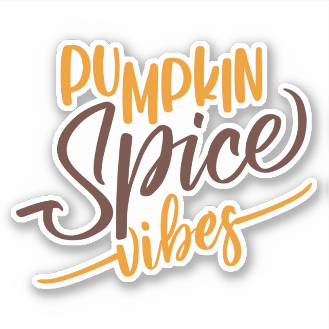 Pumpkin Spice Vibes Aufkleber (Vorderseite)
