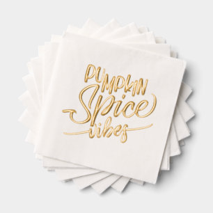 Pumpkin Spice Vibes Servietten Mit Folie