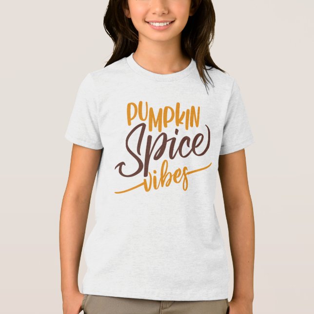 Pumpkin Spice Vibes Tri-Blend Shirt (Vorderseite)
