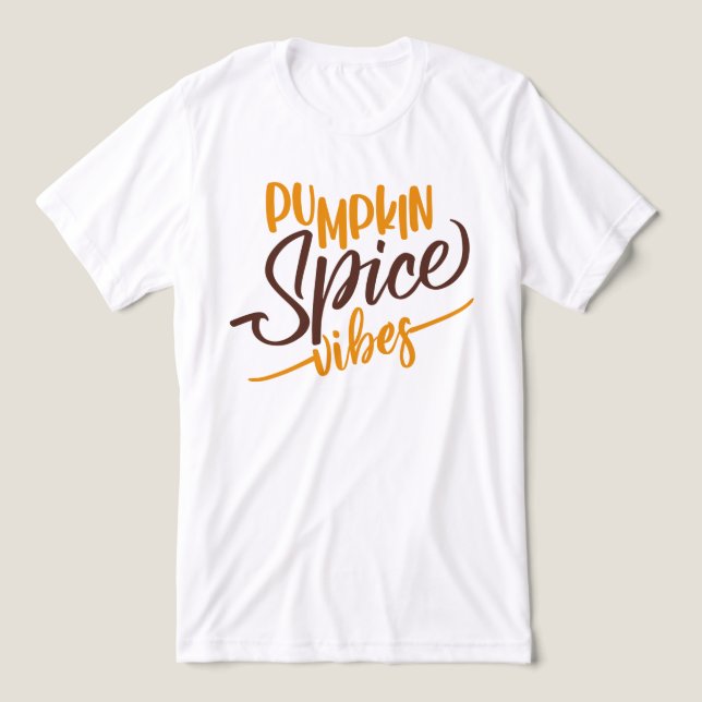 Pumpkin Spice Vibes Tri-Blend Shirt (Design Vorderseite)