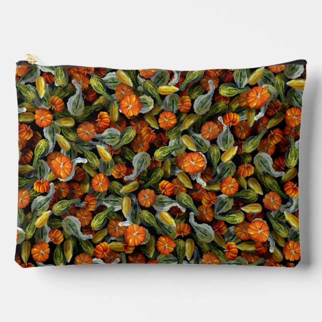 Pumpkin, Squash Autumn Harvest Accessory Bag Zubehörtasche (Vorderseite)