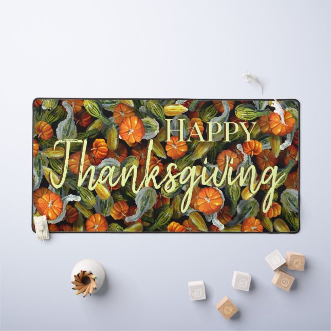 Pumpkin, Squash Autumn Harvest Desk Mat Schreibtischunterlage (Kindertisch)