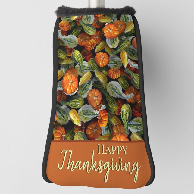 Pumpkin, Squash Autumn Harvest Golf Putter Cover Golf Headcover (Rotieren 90)
