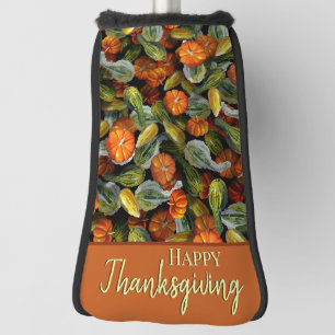 Pumpkin, Squash Autumn Harvest Golf Putter Cover Headcover