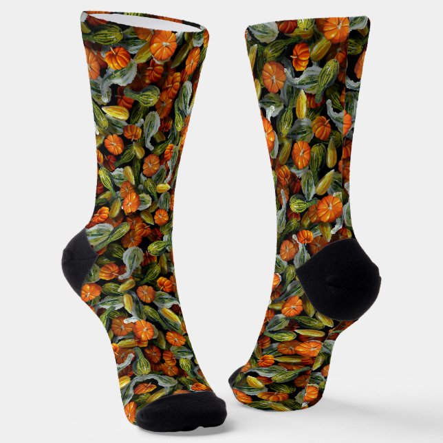 Pumpkin, Squash Autumn Harvest Socken (Gewinkelt)