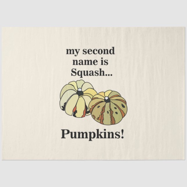 Pumpkin Squash Funny Pumpkins Seidenpapier (Vorderseite)