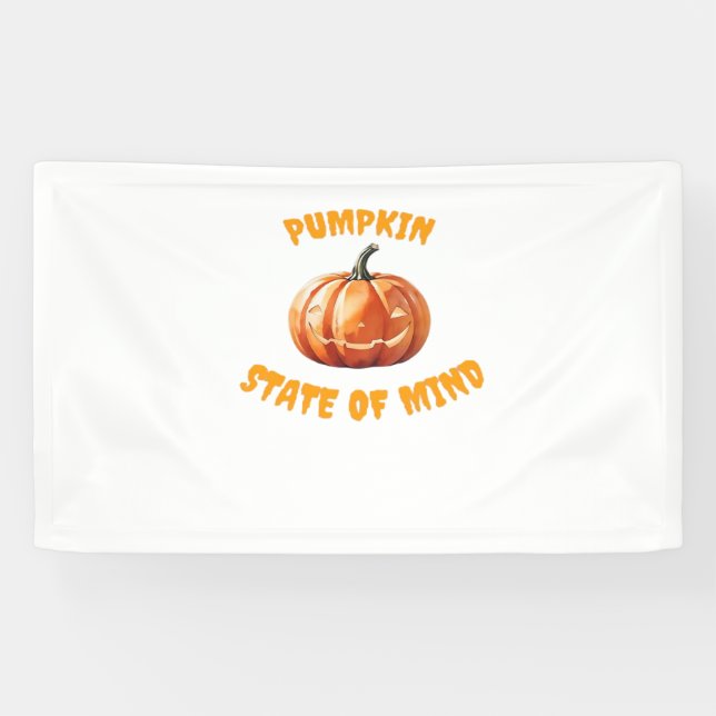 Pumpkin-Staat des Geistes - Halloween Oversized T- Banner (Horizontal)