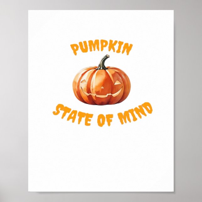 Pumpkin-Staat des Geistes - Halloween Oversized T- Poster (Vorne)