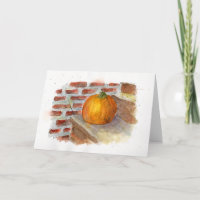 Pumpkin Still Life Wasserfarbenkarte