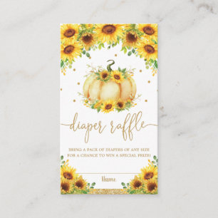 Pumpkin Sunflower Babydusche Windelwanne Begleitkarte