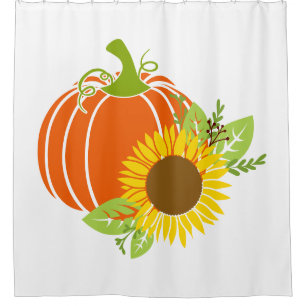 Pumpkin & Sunflower Duschvorhang