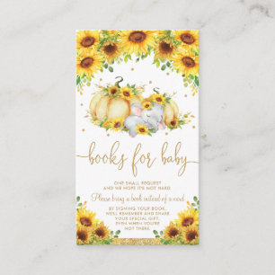 Pumpkin Sunflower Elephant Duschbücher für Baby Begleitkarte