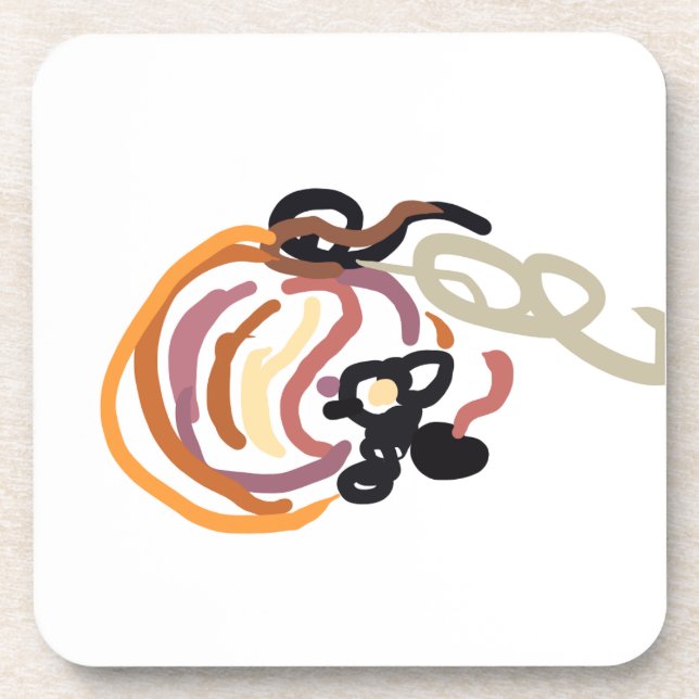 Pumpkin Sunset Autumn cute Getränkeuntersetzer (Vorderseite)