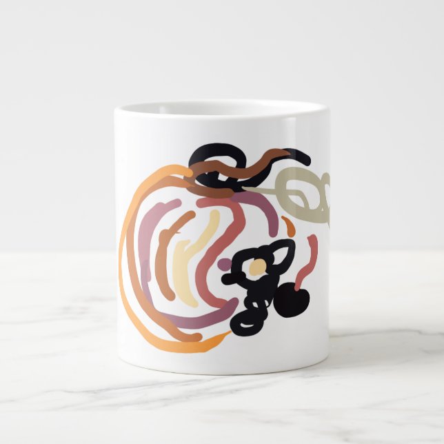 Pumpkin Sunset Autumn cute Jumbo-Tasse (Vorderseite)