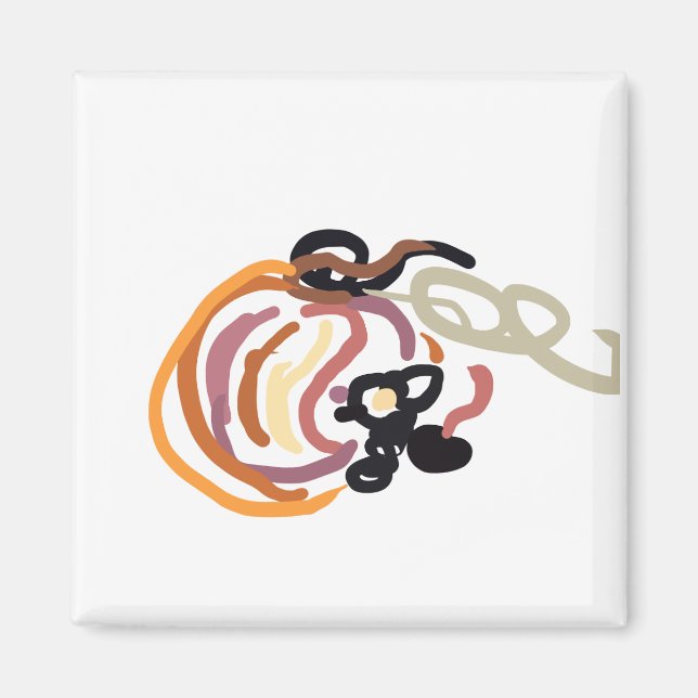 Pumpkin Sunset Autumn cute Magnet (Vorne)