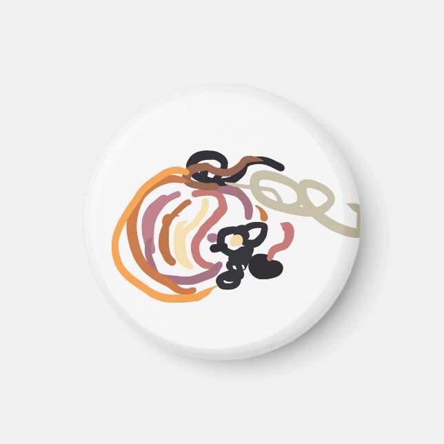 Pumpkin Sunset Autumn cute Magnet (Vorne)