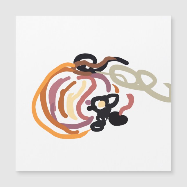 Pumpkin Sunset Autumn cute Magnetkarte (Vorderseite)