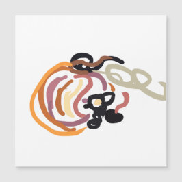 Pumpkin Sunset Autumn cute Magnetkarte