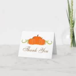 Pumpkin Swirls Fall Wedding Thank You Card Dankeskarte