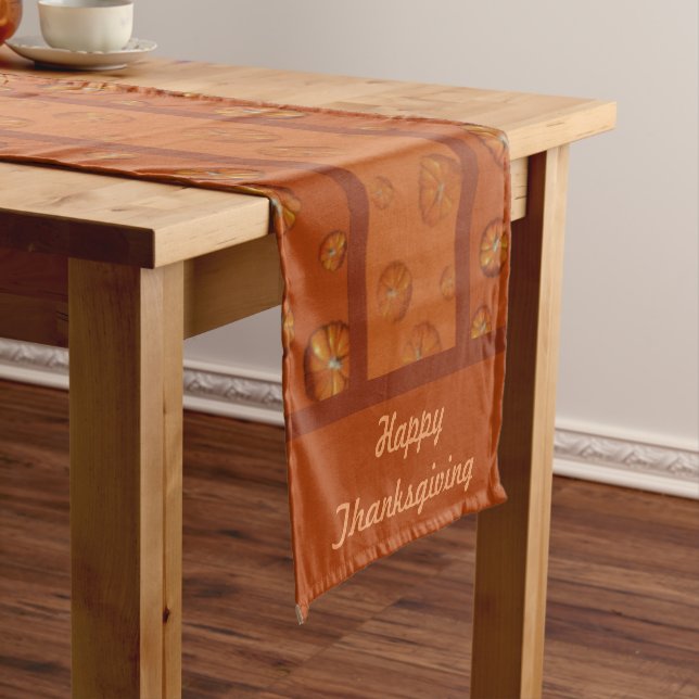 Pumpkin Table Runner Kurzer Tischläufer (Beispiel)