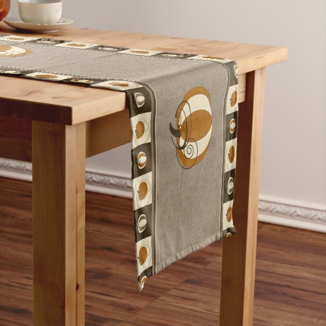 Pumpkin Table Runner Kurzer Tischläufer (Beispiel)