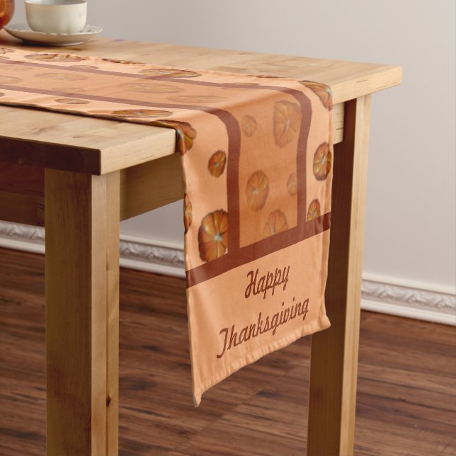 Pumpkin Table Runner Kurzer Tischläufer (Beispiel)