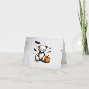 Pumpkin Teddy Baby Shower Dankeskarte