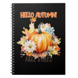 Pumpkin-Thema Hallo Herbst-Notebook Notizblock