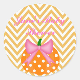 Pumpkin Themed Baby Duschaufkleber Runder Aufkleber