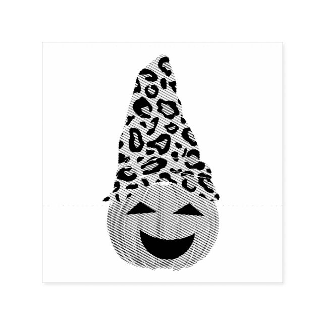 Pumpkin trägt einen Leopardenhut Permastempel (Design)