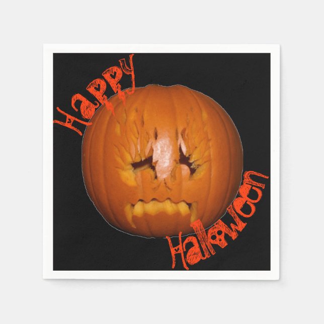 Pumpkin, traurige Flammen Serviette (Vorderseite)