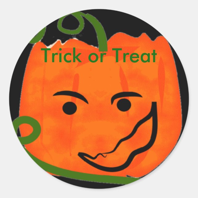 Pumpkin, Trick oder Treat, Aufkleber (Vorderseite)