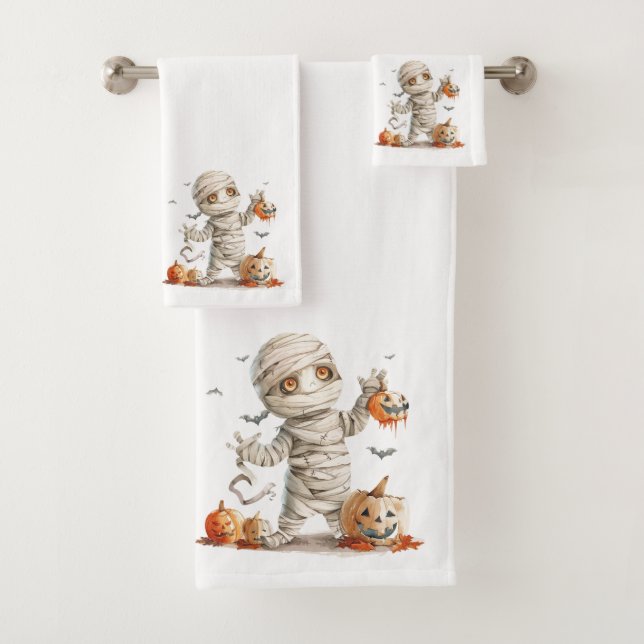 Pumpkin-Tropfen - Mama mit einer süßen Pflege Badhandtuch Set (Insitu)