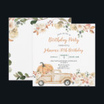 Pumpkin Truck 30. Geburtstag Party Rustikale Flora Einladung<br><div class="desc">Pumpkin Truck 30. Geburtstag Party Rustikale Blütenpracht für Herbst oder Herbst</div>