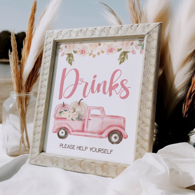 Pumpkin Truck Baby Duwer Drinks Unterschrift Poster (Von Creator hochgeladen)