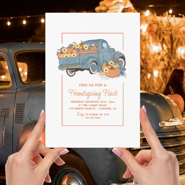 Pumpkin Truck Friendsgiving Einladung (Von Creator hochgeladen)